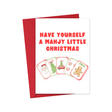 Load image into Gallery viewer, Mahjong Christmas Card 2026 Holiday Greeting Cards