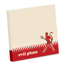 Load image into Gallery viewer, Evil Plans - Funny Sarcastic Sticky Note Pad