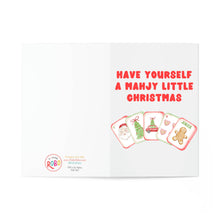 Load image into Gallery viewer, Mahjong Christmas Card 2026 Holiday Greeting Cards
