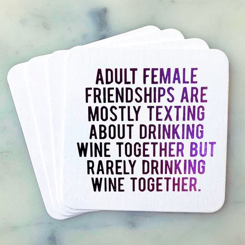 Adult Female Friendship Coasters