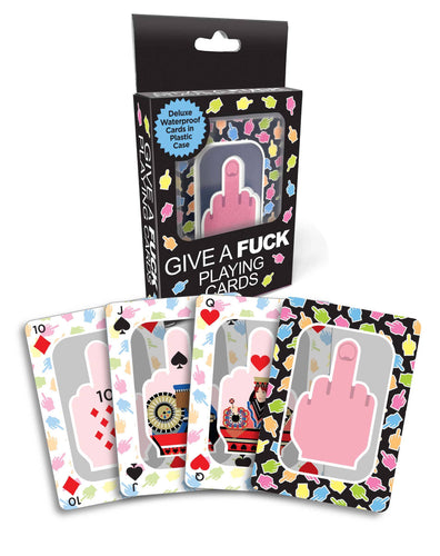 Give a Fuck Waterproof Playing Cards FU Finger