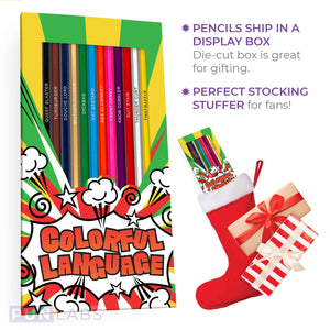 Colorful Language Colored Pencil Set