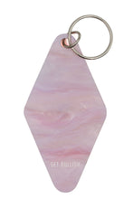 Load image into Gallery viewer, Château des Heaux Motel Keychain in Crystal Pink