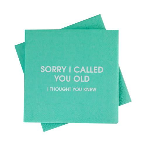 Sorry I Called You Old Cocktail Napkins