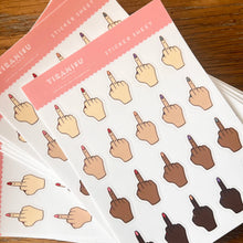 Load image into Gallery viewer, Sticker Sheet-Middle Finger, Adult Humor, Funny Stickers