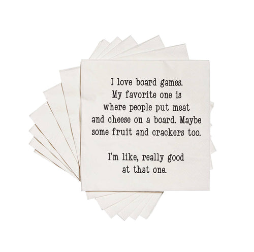 I Love Board Games Cocktail Napkins