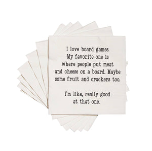 I Love Board Games Cocktail Napkins