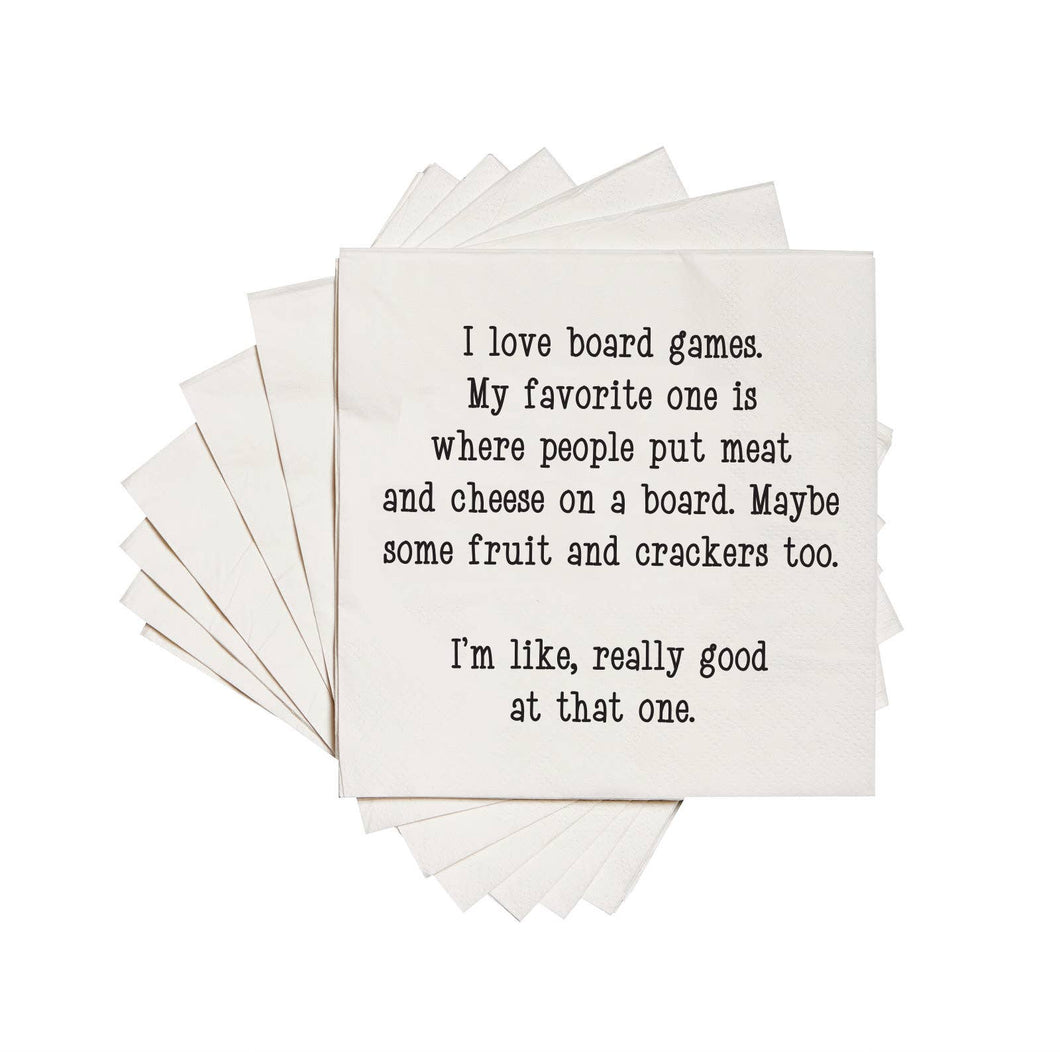 I Love Board Games Cocktail Napkins