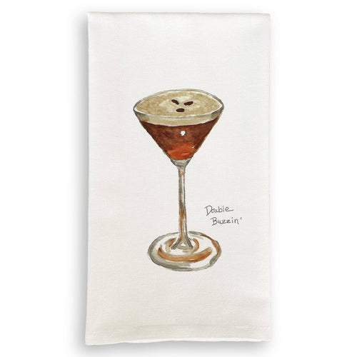 Espresso Martini with Quote Dish Towel