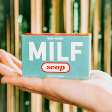 Load image into Gallery viewer, Non-Dairy MILF  Triple Milled Boxed Bar Soap | Funny Soap