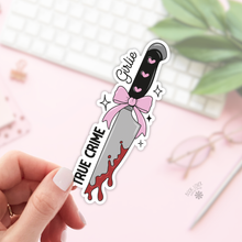 Load image into Gallery viewer, True Crime Girlie Knife Stickers / Bookish Stickers / Book