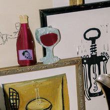 Load image into Gallery viewer, Midi Red Wine Glass Hair Claw Clip