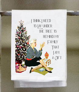 I Need To Lay Under The Tree...Christmas Towel