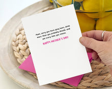Load image into Gallery viewer, Parenting Humor Funny Mothers Day Card