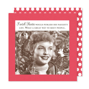 Naughty List Holiday Napkin
