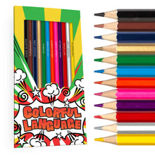 Load image into Gallery viewer, Colorful Language Colored Pencil Set