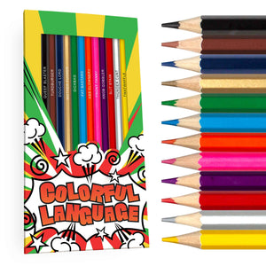 Colorful Language Colored Pencil Set