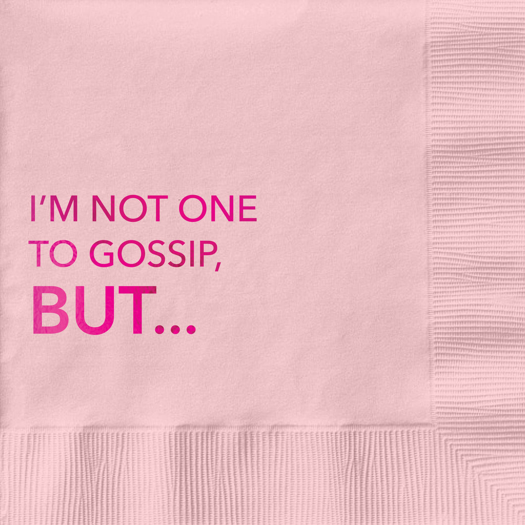 Not One To Gossip Cocktail Napkin