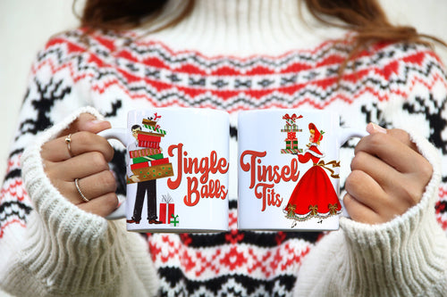 CHRISTMAS: Jingle Balls/Tinsel Tits mug set