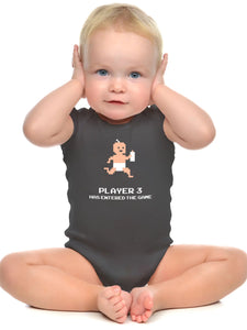 Player 3 Has Entered The Game • Baby Bodysuit • Grey
