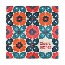 Load image into Gallery viewer, Cheers, Bitches - Funny Retro Cocktail Napkins