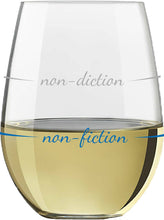 Load image into Gallery viewer, Non-Fiction Wine Glass | Stemless | Unique Gift | Bookish