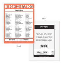 Load image into Gallery viewer, Bitch Citation Nifty Note Pad