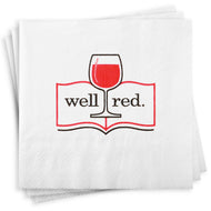 Funny Cocktail Napkins - Well Red