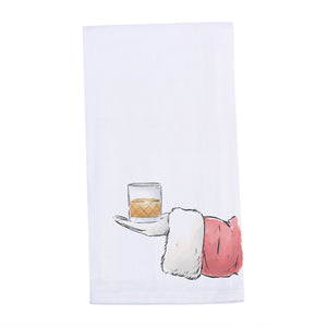 Santa Arm Bourbon Tea Towel Tea Towel