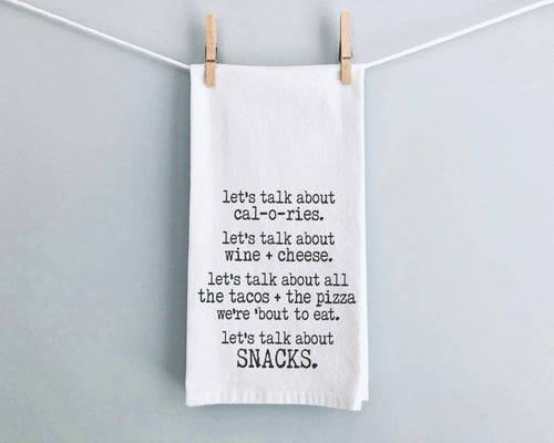 TEA TOWEL: Let's Talk About Snacks