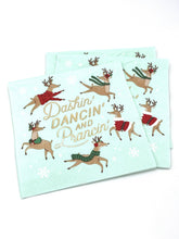Load image into Gallery viewer, Funny Christmas Cocktail Napkins | Prancin Gold Foil - 20ct