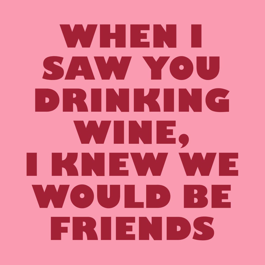 Funny Party Cocktail Napkins | Drinking Wine