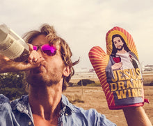 Load image into Gallery viewer, Jesus Drank Wine Oven Mitt Funny Pot Holder Joke Wine