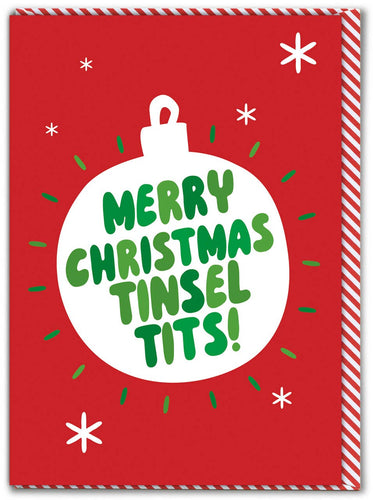 Tinsel Tits Greetings Card