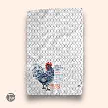 Load image into Gallery viewer, &quot;With a Fuck Fuck Here funny kitchen tea towel&quot;

&quot;Humorous waffle weave dish towel with bold text&quot;

&quot;Novelty microfiber tea towel for kitchen decor&quot;​

