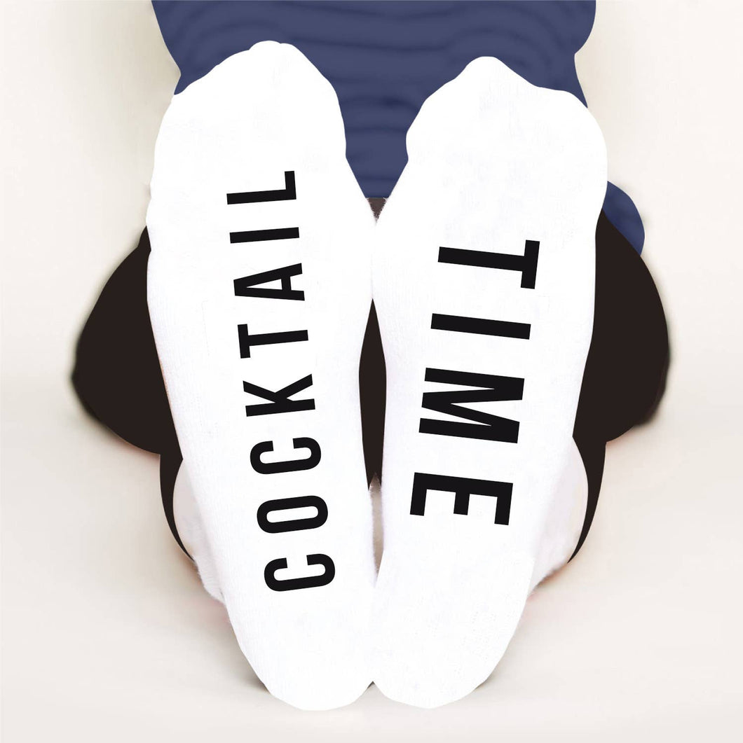 Cocktail Time White Socks