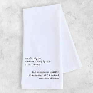 My Ability To Remember Tea Towel