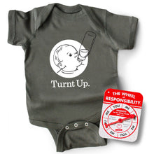 Load image into Gallery viewer, Turnt Up • 100% Cotton Baby Bodysuit • with New Parent Game