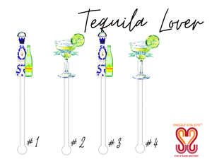 Tequila Lover 4 piece Set /Cocktail Stirrer/ Reusable Stir Sticks
