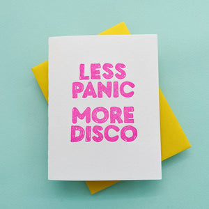 Less Panic More Disco Card