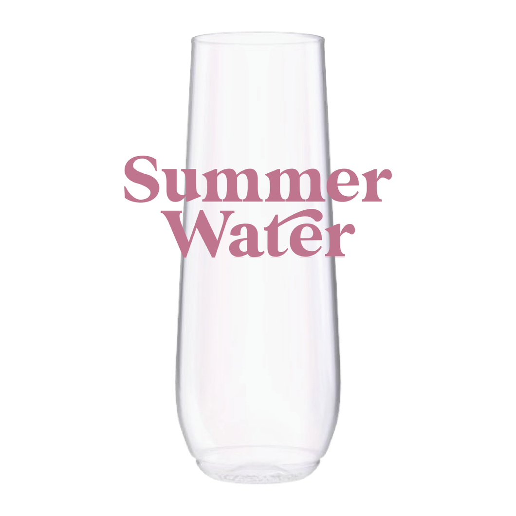 Summer Water Tossware Champagne Reusable 9oz Flute -Set of 4