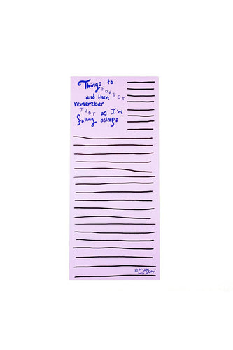 Things To Forget Listing Notepad