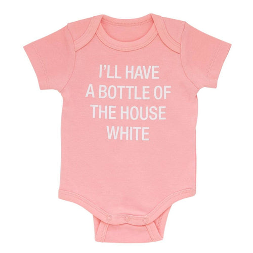The House White Short Sleeve Baby Onesie (3-6 Months)