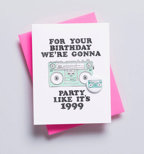 Boombox Birthday Card