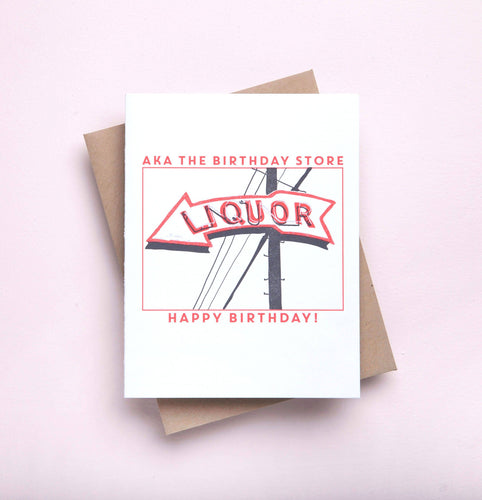 Liquor Birthday Card