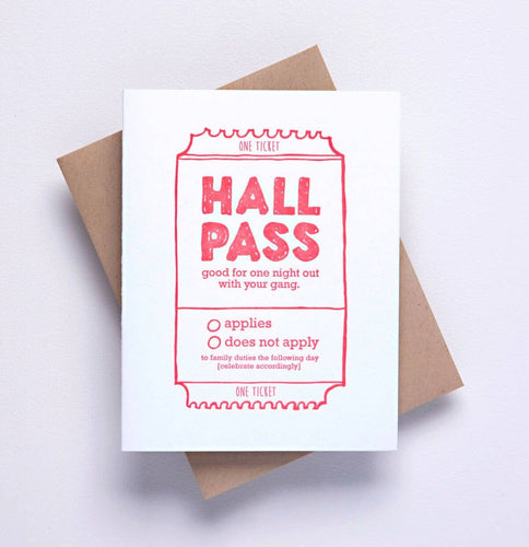 Hall Pass Card