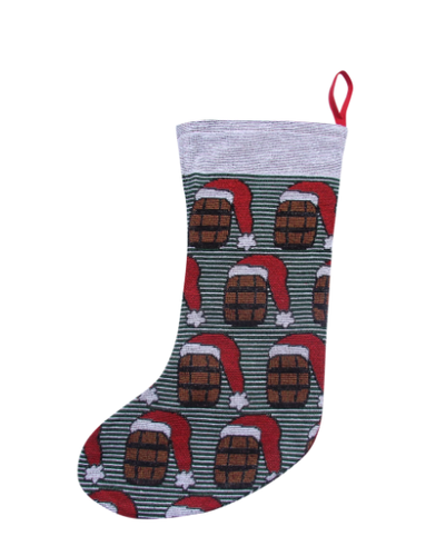 Bourbon - Santa - Bourbon Barrel - Christmas -  Stocking
