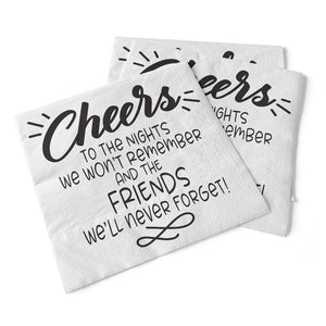 Cheers To The Nights Beverage Napkins