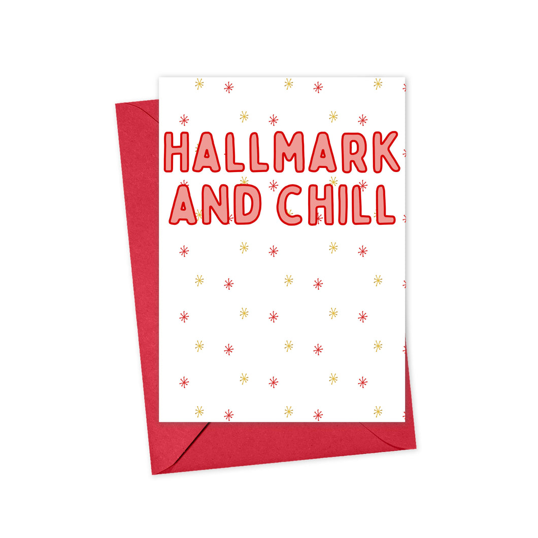 Hallmark Movies and Chill Funny Christmas Card Holiday Cards