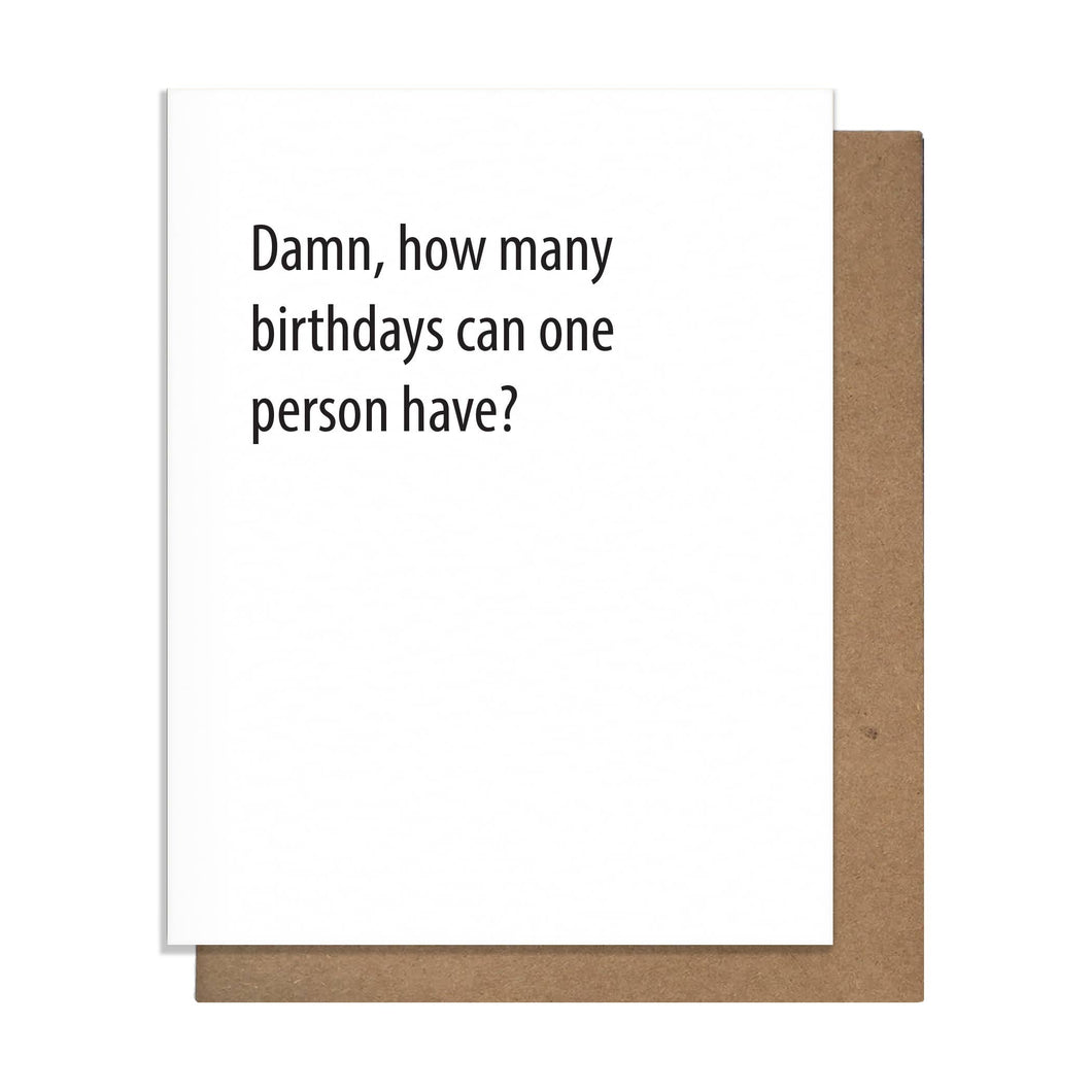 How Many Birthday Card